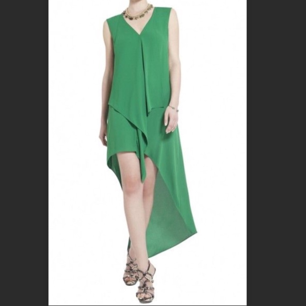 BCBGMaxAzria Green High Low Dress